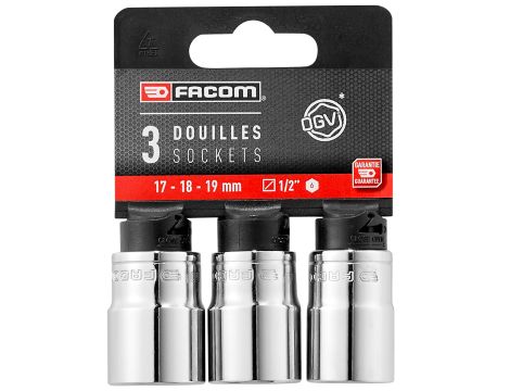 Facom - Zestaw 3 nasadek 1/2", 6-kątnych, 17 - SH.MPB