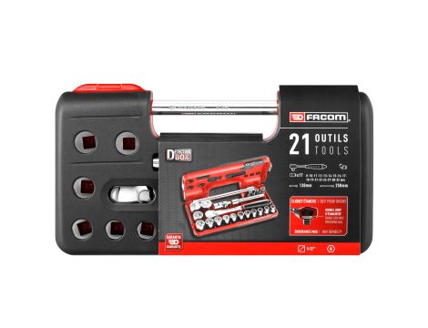 Facom - Zestaw nasadek 6-Kątnych 3/8 - SL.DBOX1PB