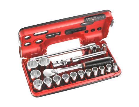 Facom - Zestaw nasadek 1/2" w kasecie, 8 mm - SL.DBOX112PB