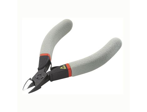 Facom - szczypce ESD tnące z główką ostrołukową, wydłużone, cięcie płaskie, Ø CuNi 0,1 – 1,3 mm - 425.E