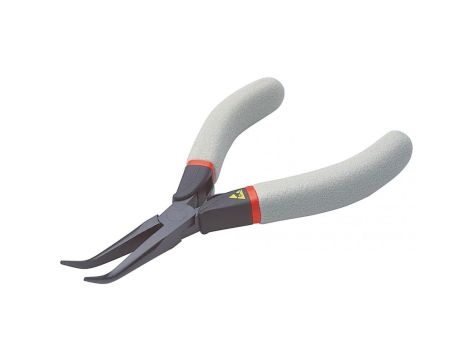 Facom - szczypce ESD do chwytania, szczęki półokrągłe zagięte pod kątem 45° - 433.LE