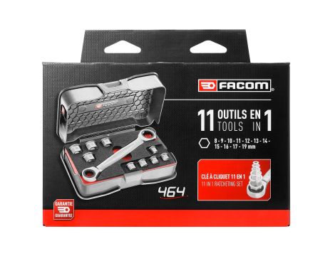 Facom - Zestaw 11 Kluczy grzechotkowych - 464.J1APB