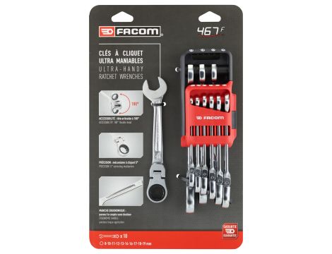 Facom - Zestaw 10 Kluczy Płask-Oczk Z Przeg - 467BF.JP10PB
