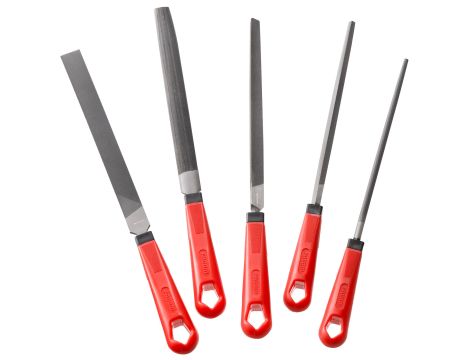 Facom - Komplet 5 Pilników Posrch Z Rękojeścią 200Mm - LIM200EM.J5