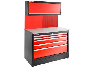 Facom - Szafka niska Jetline+, podwójna, 5 szuflad, czerwona - JLS3-MBD5T