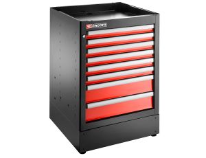 Facom - Szafka niska Jetline+, pojedyncza, 8 szuflad, czerwona - JLS3-MBS8T