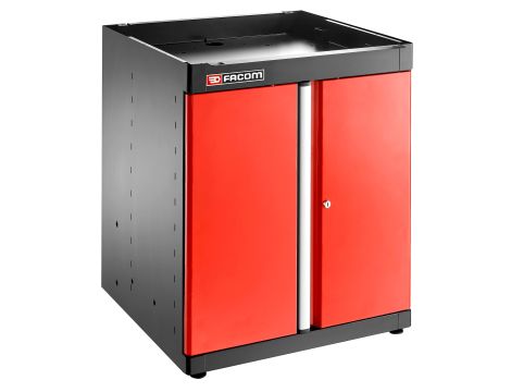 Facom - Szafka niska Jetline+, pojedyncza z drzwiami pełnymi, czerwona - JLS3-MBSPP