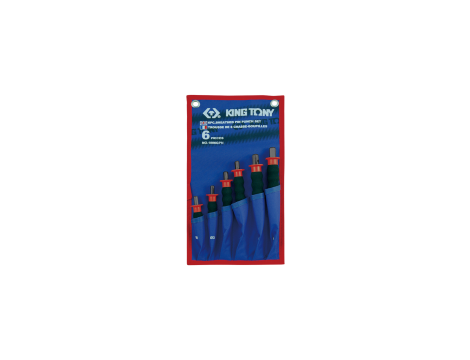 King Tony - ZESTAW WYBIJAKÓW IGŁOWYCH Z UCHWYTEM GUMOWYM 6 cz. 2 - 8mm - 1006GPN