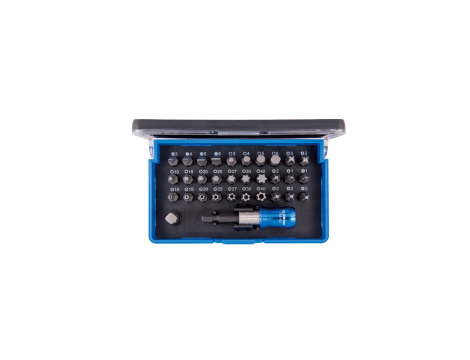 King Tony - ZESTAW BITÓW 1/4" 32cz. Z UCHWYTEM 7702-25 +753-63, PŁASKIE 3 - 6mm, PH1-PH3, PZ1- PZ3, HEX 3 - 6mm, TORX T10 -T40 - 1032CQ - 4