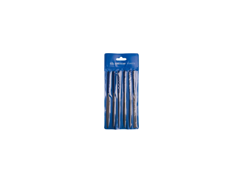 King Tony - ZESTAW PILNIKÓW DO METALU 160mm 6szt. DROBNOZIARNISTE, RÓŻNE PROFILE, ETUI - 1036ZQ