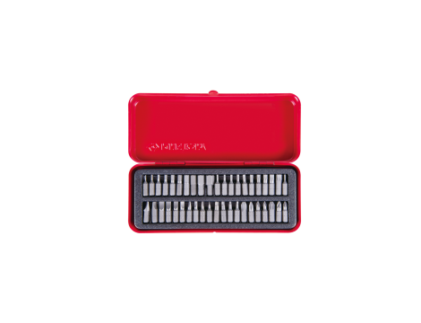 King Tony - ZESTAW BITÓW 1/4" 42cz. PŁASKIE 3 - 8mm, PH0 - PH3, PZ1 - PZ3, HEX 1,5 - 10mm, TORX T6 - T40, KWADRAT R0 - R3, KASETA - 1042CQ - 2