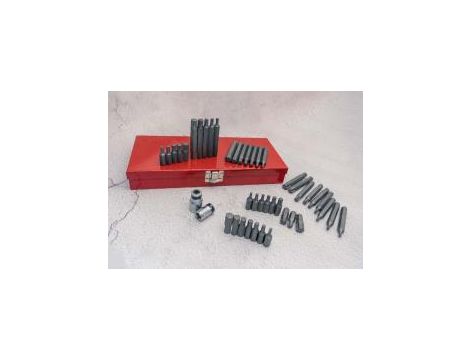 King Tony - ZESTAW BITÓW 10mm 44cz. HEX 4 - 12mm, TORX T20 - T60, SPLINE M - M12, KASETA - 1044CQ - 2