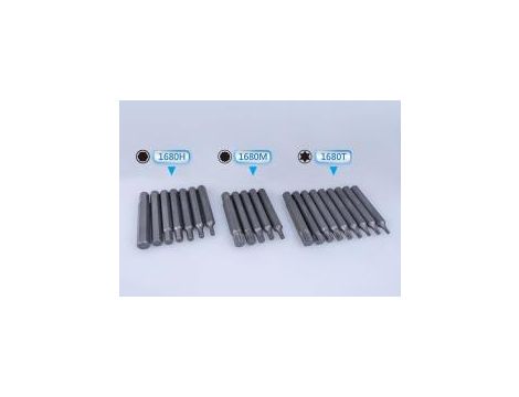 King Tony - ZESTAW BITÓW 10mm 44cz. HEX 4 - 12mm, TORX T20 - T60, SPLINE M - M12, KASETA - 1044CQ - 3