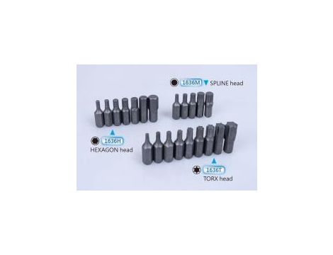 King Tony - ZESTAW BITÓW 10mm 44cz. HEX 4 - 12mm, TORX T20 - T60, SPLINE M - M12, KASETA - 1044CQ - 4
