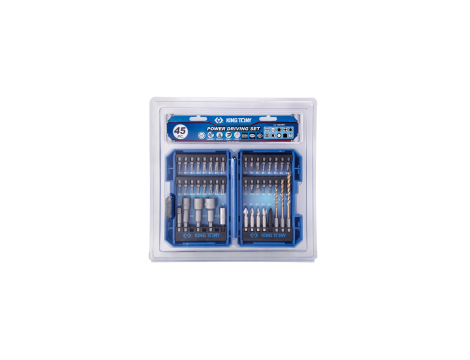 King Tony - ZESTAW BITÓW DO WKRĘTARKI 1/4" 45cz., BITY HEX, TORX, PH, PZ, PŁASKIE, NASADOWE, KWADRAT, WIERTŁA - 1045MR - 2