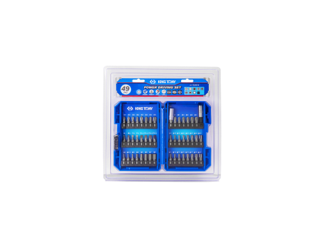 King Tony - ZESTAW BITÓW 1/4" 49cz. Z UCHWYTEM 2141 + 750-50A, PŁASKIE, PH, PZ, HEX, TORX Z OTWOREM, KWADRAT - 1049CQ - 2