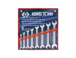 King Tony - ZESTAW KLUCZY PŁASKICH 8cz. 6 - 22mm, ETUI - 1108MR
