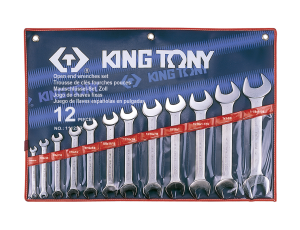 King Tony - ZESTAW KLUCZY PŁASKICH 12cz. CALOWYCH 1/4 - 1.1/4
