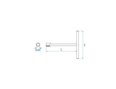 King Tony - KLUCZ NASADOWY "T" 9mm 200/250mm, CHROM - 118509M - 2