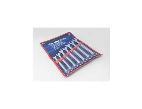 King Tony - ZESTAW KLUCZY PŁASKO-OCZKOWYCH CALOWYCH 3/8 - 3/4" 7cz., ETUI - 1207SR - 3
