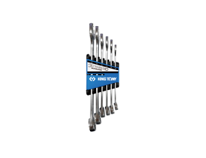 King Tony - ZESTAW KLUCZY PŁASKO-OCZKOWYCH 6cz. 10 - 19mm, UCHWYT PLASTIKOWY - 12D06MRS