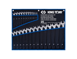 King Tony - ZESTAW KLUCZY PŁASKO-OCZKOWYCH 26 CZ. 6 - 32MM - 12D26MRN