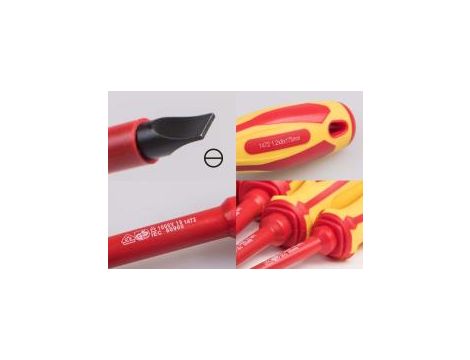 King Tony - WKRĘTAK PŁASKI IZOLOWANY 3,0 x 0,5mm 3,0 x 75mm - 14720303 - 2