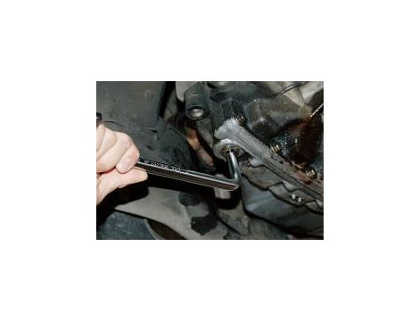 King Tony - POKRĘTŁO TRZPIENIOWE DO KORKA OLEJU TYP "L" 90° 230mm, DWUSTRONNY - KWADRAT 10mm + NASADKA 8-KĄT 8mm , CHROM - 1596-09 - 2