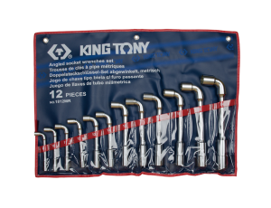 King Tony - ZESTAW KLUCZY FAJKOWYCH 12cz. 8 - 24mm, ETUI - 1812MR