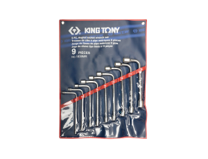 King Tony - ZESTAW KLUCZY FAJKOWYCH DŁUGICH 9cz. 8 - 19mm, ETUI - 1839MR