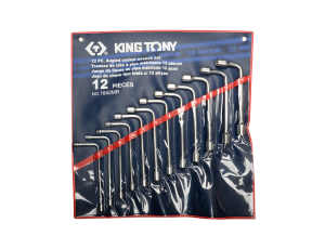 King Tony - ZESTAW KLUCZY FAJKOWYCH DŁUGICH 12cz. 8 - 19mm, ETUI - 1842MR