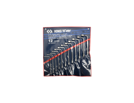 King Tony - ZESTAW KLUCZY FAJKOWYCH DŁUGICH 12cz. 8 - 19mm, ETUI - 1842MR
