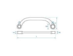 King Tony - KLUCZ OCZKOWY DWUSTRONNY WYGIĘTY 11 x 13mm - 19501113 - image 2
