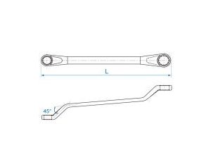 King Tony - KLUCZ OCZKOWY ODGIĘTY 45° 10 x 11mm - 19601011 - image 2