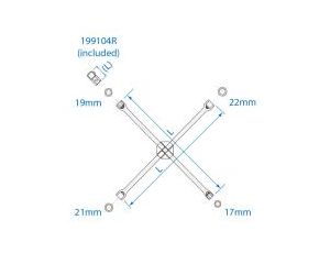 King Tony - KLUCZ DO KÓŁ KRZYŻOWY 17, 19, 21, 22mm - 19911722