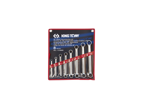 King Tony - ZESTAW KLUCZY OCZKOWYCH PROSTYCH 8cz. 6 - 22mm, ETUI - 1C08MR