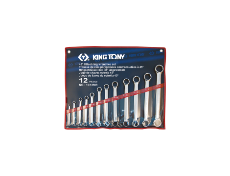 King Tony - ZESTAW KLUCZY OCZKOWYCH PROSTYCH 12cz. 6 - 32mm, ETUI - 1C12MR