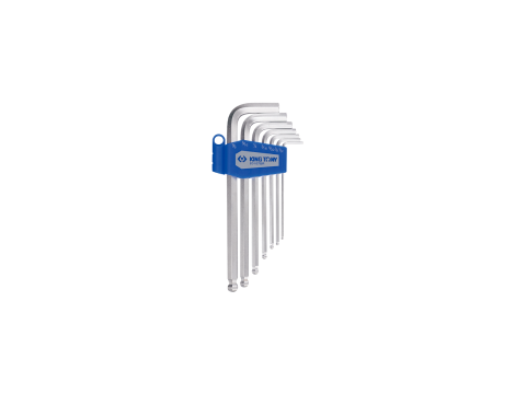 King Tony - ZESTAW IMBUSÓW CALOWYCH 7 szt. 1130S - HEX Z KULKĄ DŁUGIE 3/32 - 3/8" - 20107SR