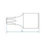 King Tony - NASADKA 1/4" Z KOŃCÓWKĄ TORX T15 x 25mm - 201315X - 3
