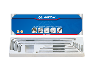 King Tony - ZESTAW IMBUSÓW CALOWYCH 8 szt. 1125S - HEX EKSTRA DŁUGIE 1/8 - 9/16