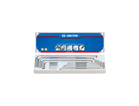 King Tony - ZESTAW IMBUSÓW CALOWYCH 8 szt. 1125S - HEX EKSTRA DŁUGIE 1/8 - 9/16" PUDEŁKO - 20208SR01