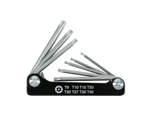 King Tony - ZESTAW IMBUSÓW 8 szt. TORX Z OTWOREM T9 - T40, SCYZORYK - 20318PR