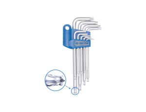 King Tony - ZESTAW IMBUSÓW 9 szt. ZAOKRĄGLONY TORX EXTRA DŁUGIE T10 - T50, UCHWYT PLAST. BLISTER - 204B29PR