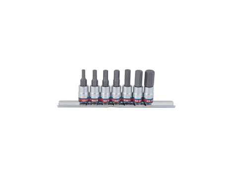 King Tony - ZESTAW NASADEK 1/4" Z IMBUSEM 7 szt., 2035 H 1/8" - H 3/8" - 2127SR