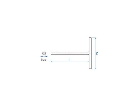 King Tony - UCHWYT DO BITÓW 1/4" TYPU "T", DŁUGOŚĆ 175mm - 21A107 - 2