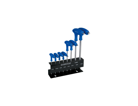 King Tony - ZESTAW IMBUSÓW Z UCHWYTEM "L" 8szt. 1165 - HEX 2 - 10mm, STOJAK - 22218MR