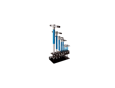 King Tony - ZESTAW IMBUSÓW Z UCHWYTEM "T" 8szt. 1195A - HEX 2 - 10mm, STOJAK - 23208MR