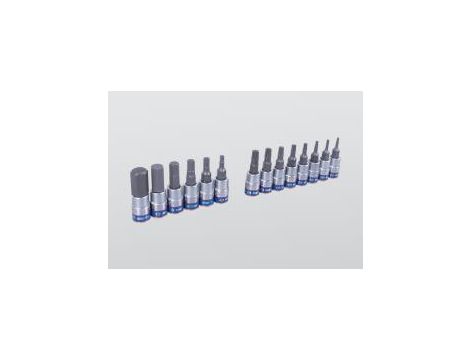 King Tony - ZESTAW NARZĘDZI 1/4" 31cz. NASADKI KRÓTKIE, 6-kąt. 4 - 13mm, T8 -T30, HEX 3 - 10 Z GRZECHOTKĄ I AKCESORIAMI, KASETA - 2531MR - 2