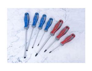 King Tony - ZESTAW WKRĘTAKÓW 7 cz. POZIDRIV PZ No.1 x 80, No.2 x 100, No.3 x 150, PŁASKIE 4 x 100, 5,5 x 125, 6,5 x 150, 8 x 175 - 30127MR - image 2