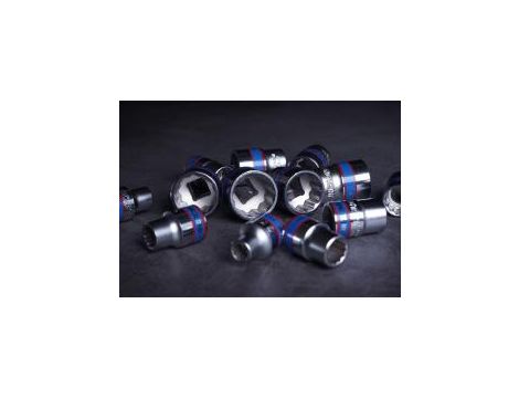 King Tony - ZESTAW NASADEK 3/8" 13cz. KRÓTKIE 12-kąt. 7 - 19mm, SZYNA - 3013MR - 3